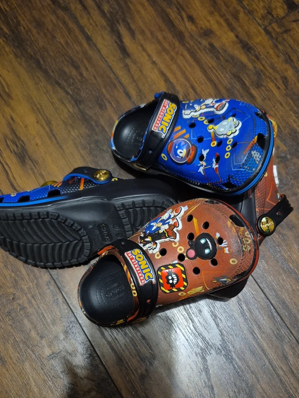 2 Pairs of Kids Character Clog Sandals - Blue and Red